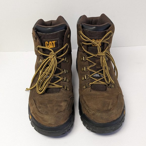 Caterpillar Outline Steel Toe Work Boots, Brown Leather, Men\'s 10.5 M main image 5